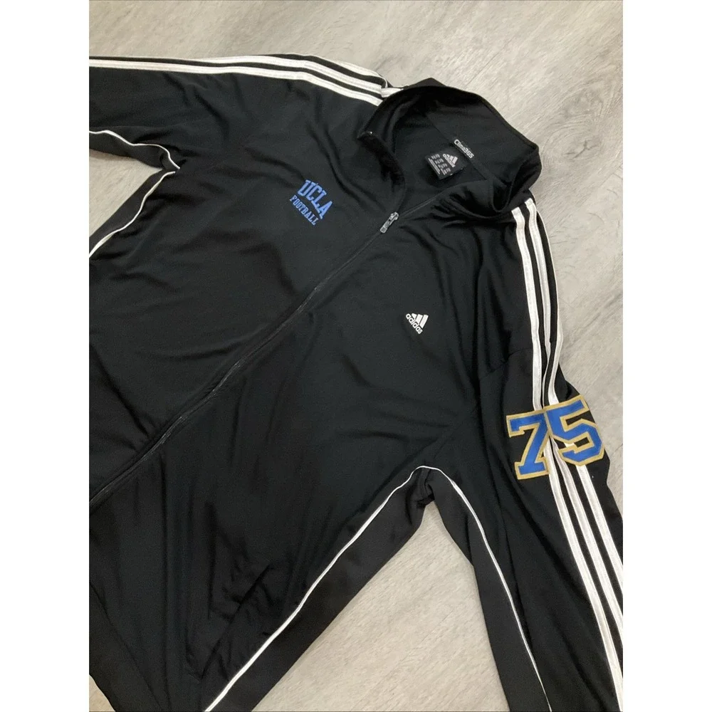 Adidas Clima 365 UCLA Track Jacket Black Full Zip 3XL Embroidered Logo #75